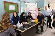 برپایی پایگاه غربالگری قند و فشار خون در بیمارستان دکتر شریعتی به مناسبت هفته سلامت و دیابت