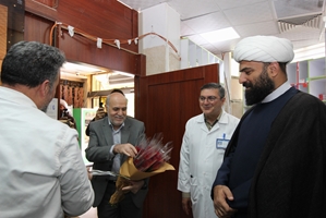 بازدید مسئول نهاد نمایندگی مقام معظم رهبری در دانشگاه علوم پزشکی تهران و مشاور رئیس دانشگاه در امور ایثارگران از بیمارستان شریعتی