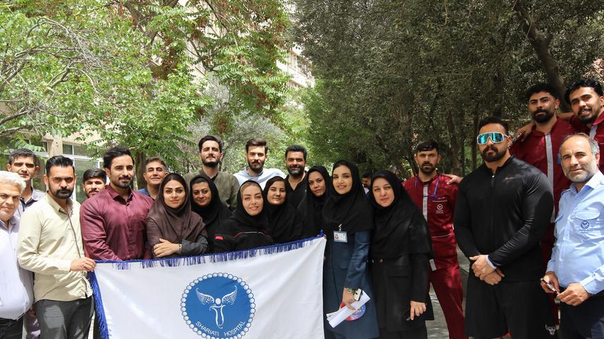 رقابت ورزشی کارکنان بیمارستان دکتر شریعتی در هفته سلامت